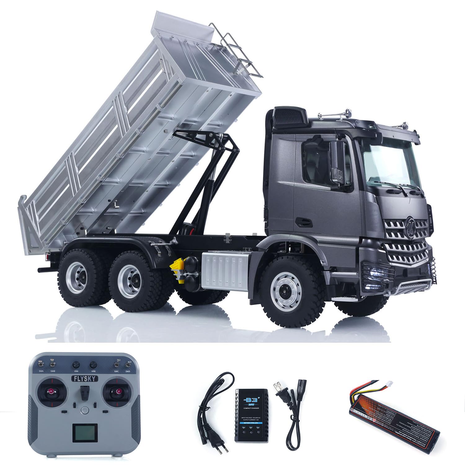 US in Stock 1 14 6 6 New 2 4G RC Electric Lifting Dumper 5702 Model 2-Speed Transmission