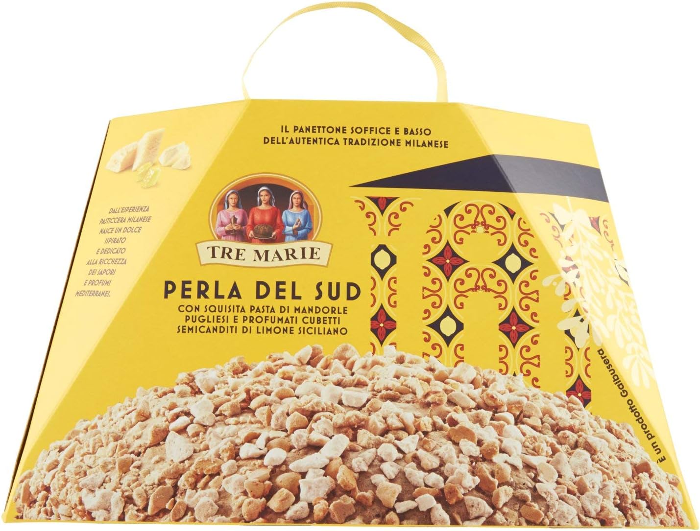 Tre Marie :"Perla Del Sud" Italian Panettone with Lemon Peel, 850g /29.98oz