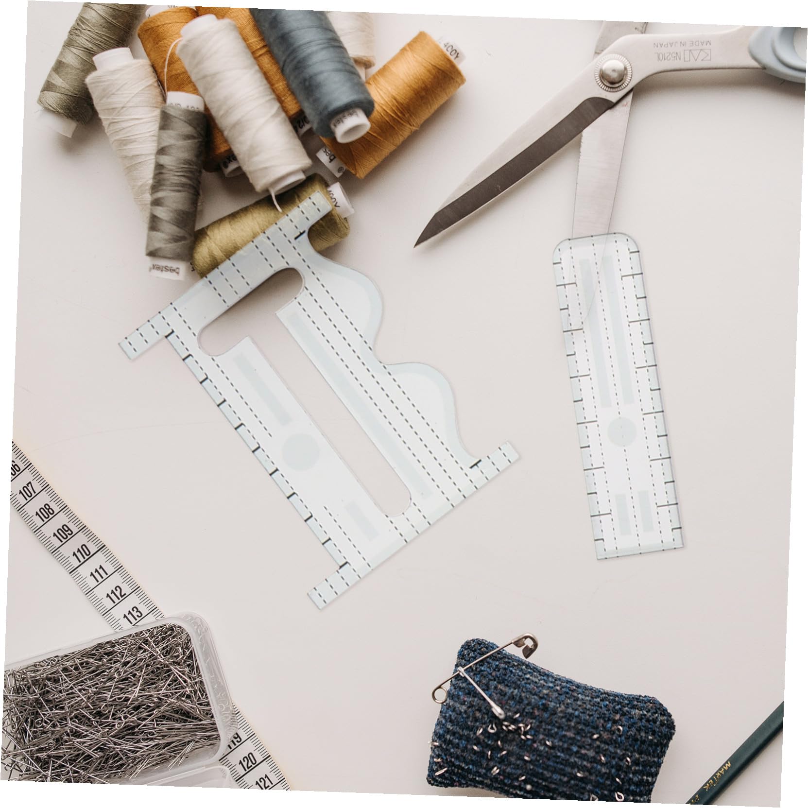 VILLCASE 27piezas Regla Acrílica De Acolchado Para Herramienta De Costura Multifuncional Flexibilidad y Resistencia La Abrasión Para Proyectos De Patchwork y Patronaje