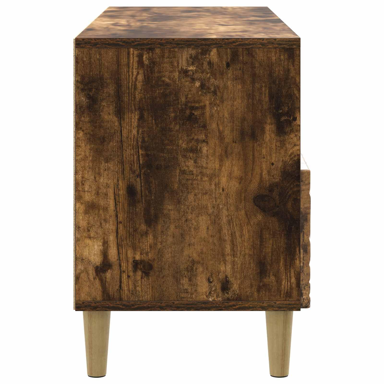 Mobile per TV, 102 x 34,5 x 50 cm, in rovere affumicato