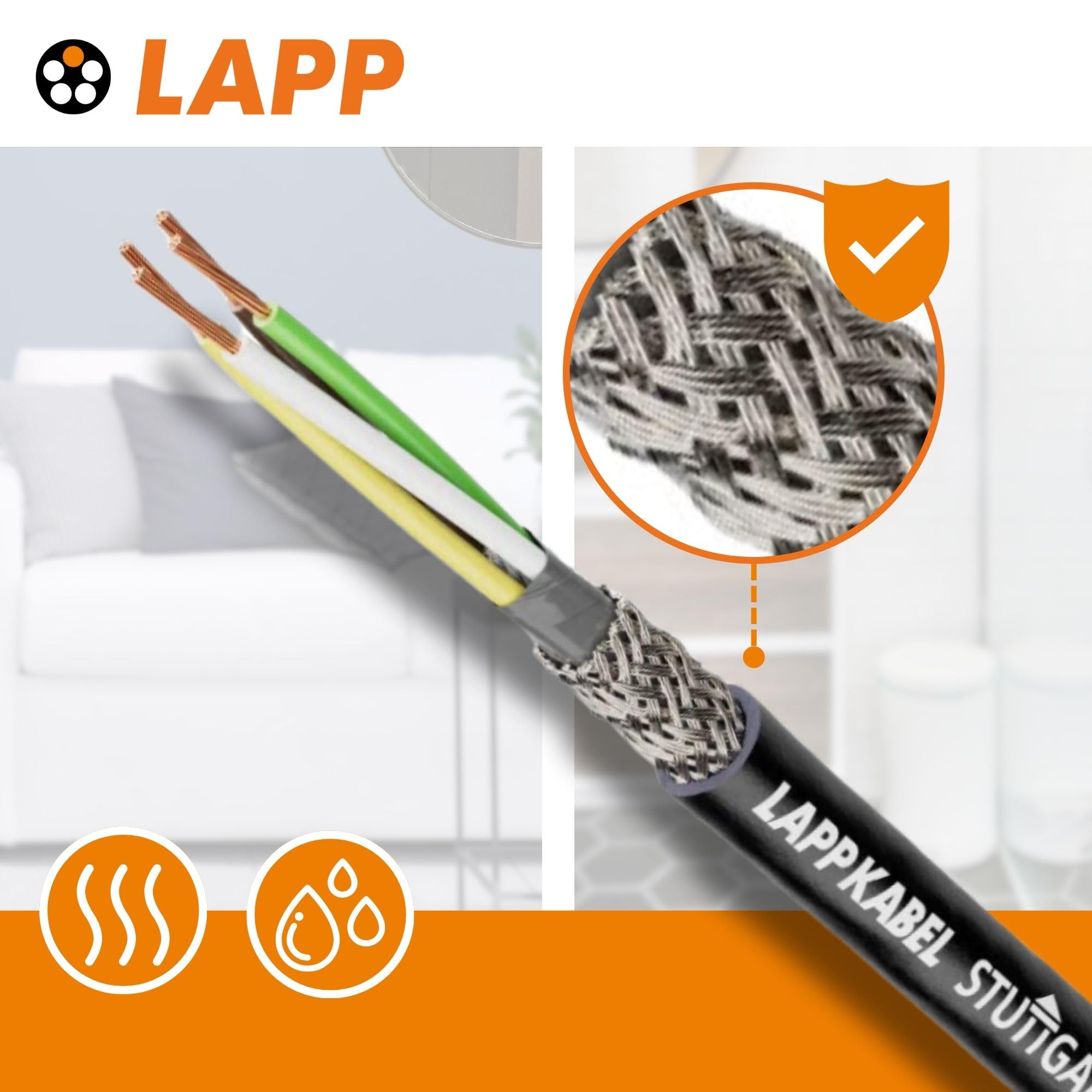 Lapp 1030475 LiYCY Shielded Control Cable 4 x 0.25 mm² I UV