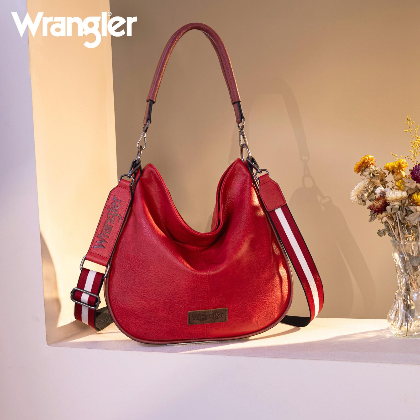 Wrangler Hobo Bags Large Crossbody Bag for Women Shoulder Purse Handbags with Adjustable Strap