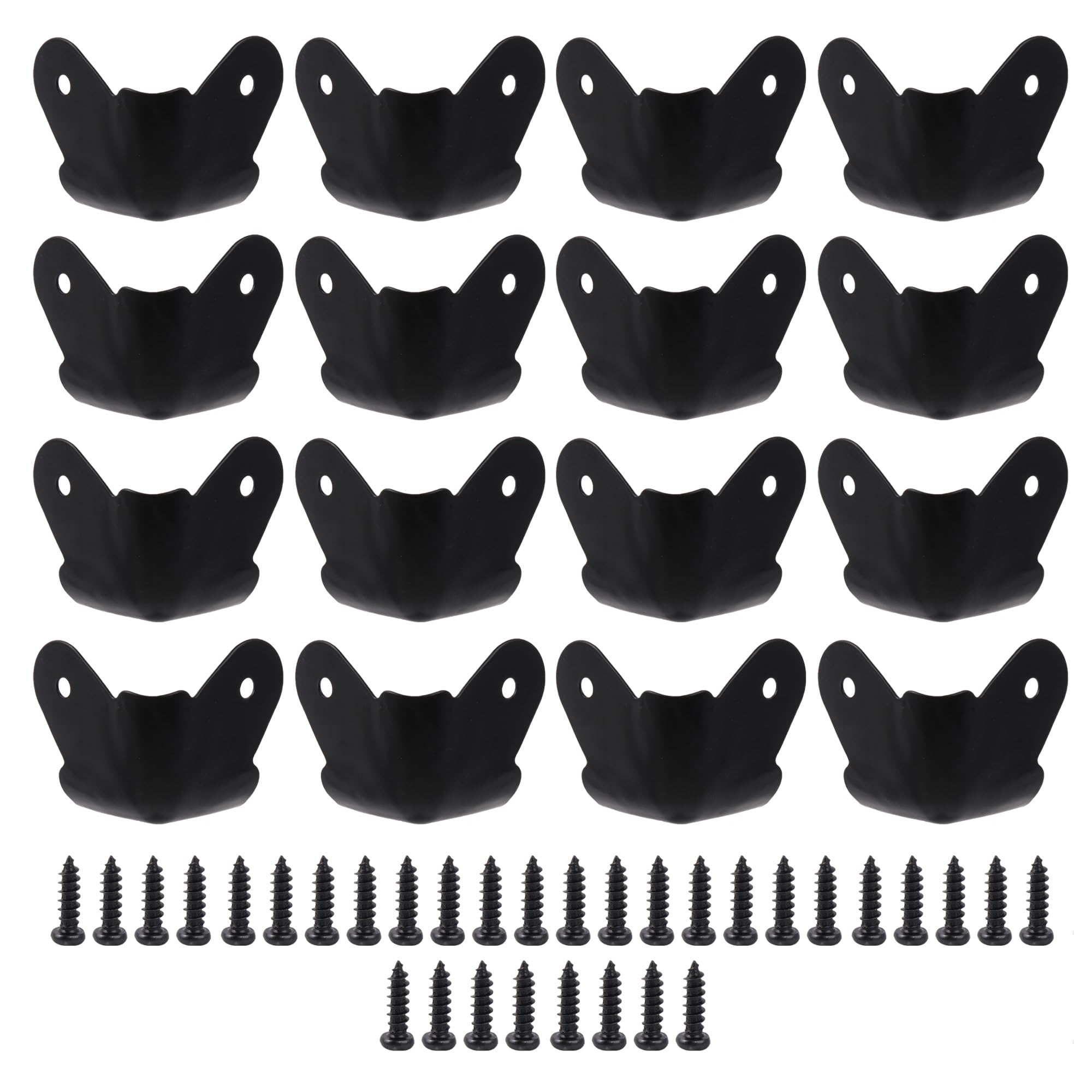 1.06" Speaker Cabinets Corners 1.57" Black for Home Audio Amplifier Pack of 16