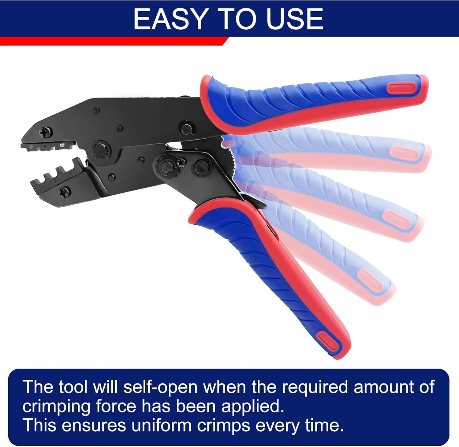 Wire Crimping Tool, Crimping Tool for Heat Shrink Connectors, Wire Crimper AWG 22-10 with 210PCS Wire Crimper, Crimper Tool for Heat Shrink, Nylon, Non-Insulated Connectors