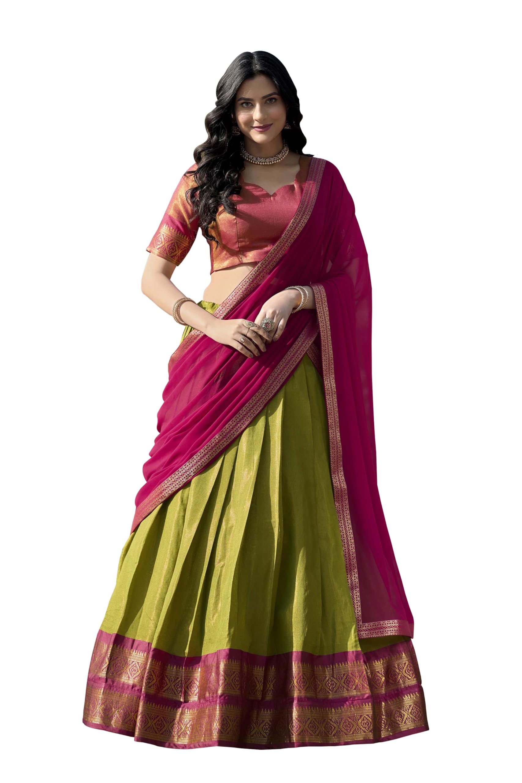 Women's Georgette With Floral Print Lehenga Choli Set