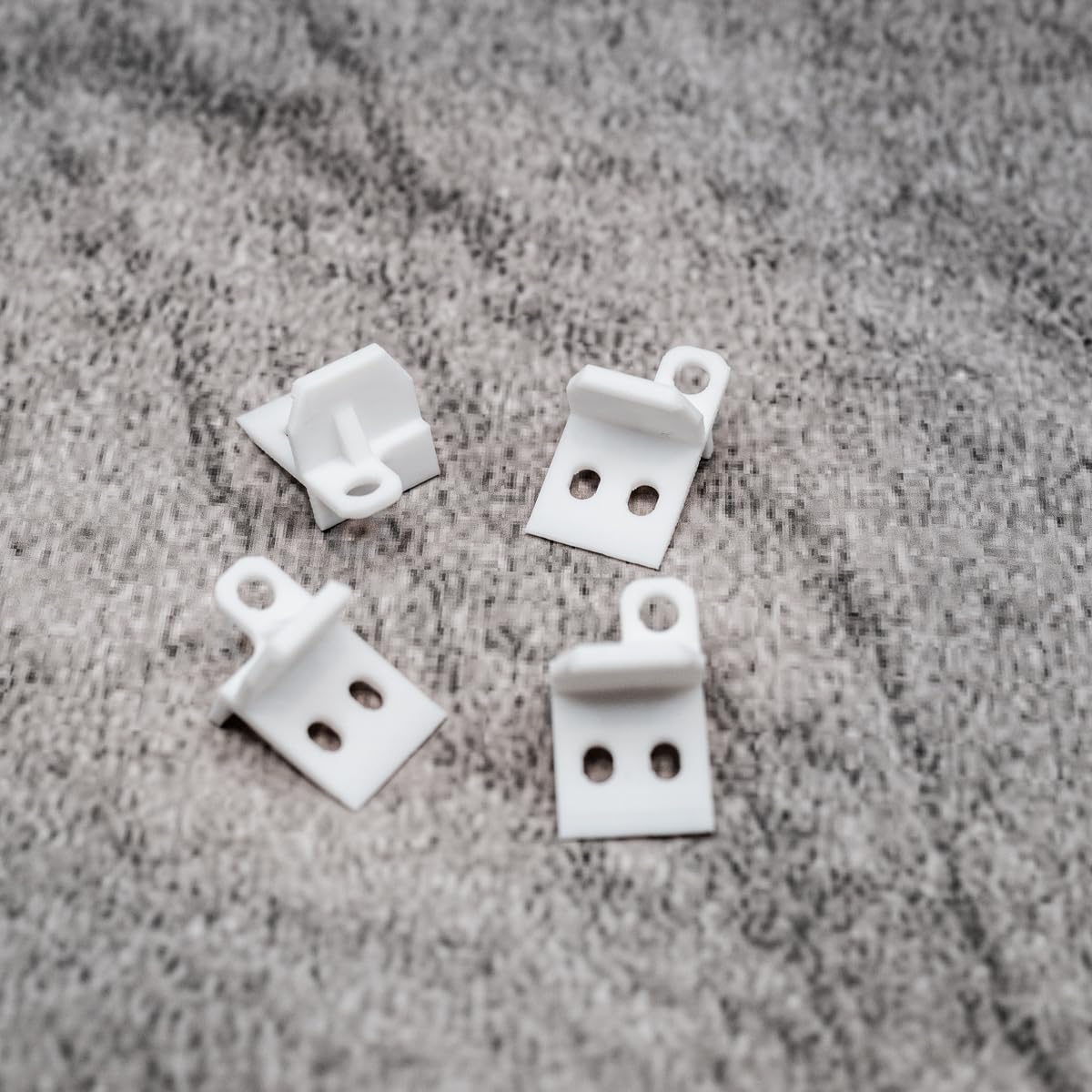 Repuesto de fijación para barra de tracción, 4 unidades, color blanco, compatible con IKEA KVARTAL pieza de repuesto para barra de tracción, riel de cortina (blanco)