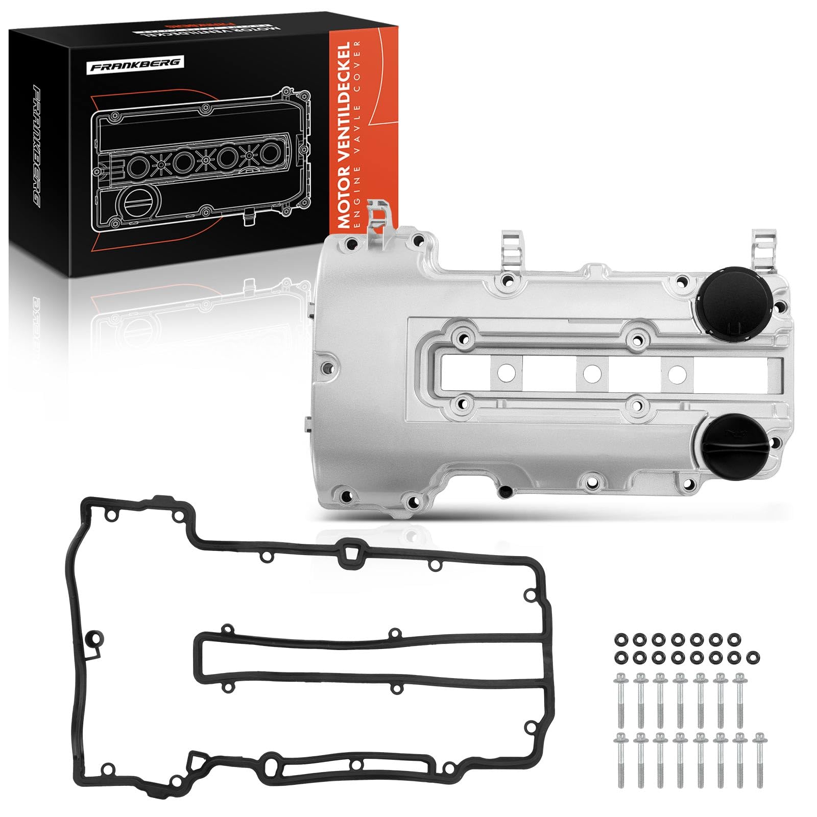 Frankberg Tapa de válvulas Tapa de culata Con junta Válvula de purga Compatible con Corsa D S07 Cruze J300 Trax Volt Adam M13 Ampera R12 Astra J P10 Replace# 55573746