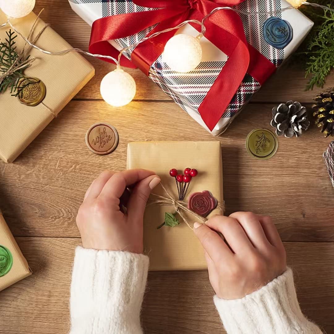 Adesivi Sigillo Cera Spiga Di Grano - 50 Pezzi Per Buste E Regali - Foto 13