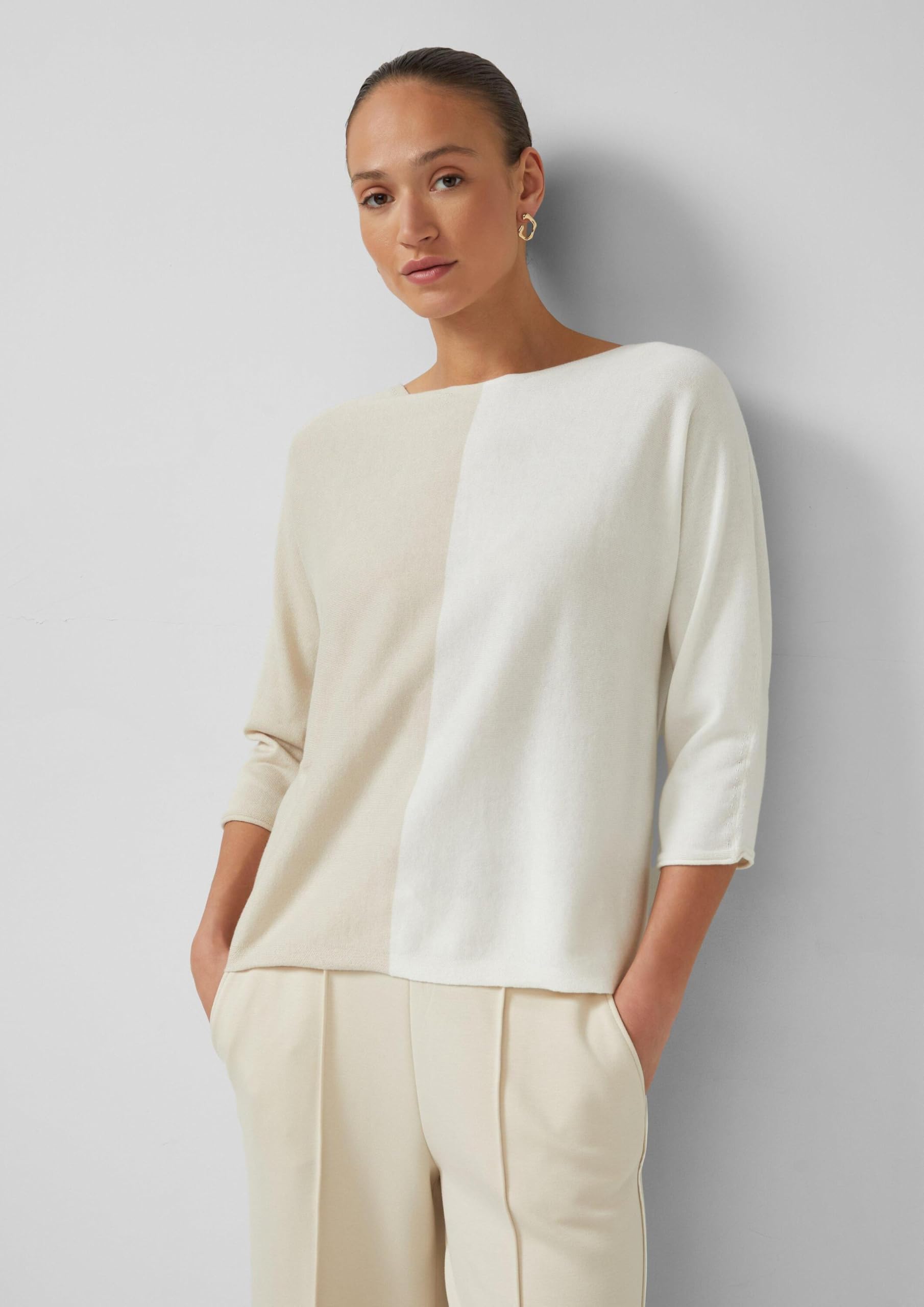 s.Oliver Feinstrickpullover mit Fledermausärmeln aus Modalmix