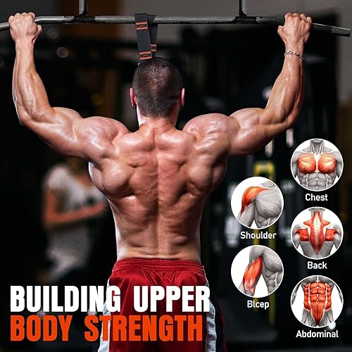 Miniatura 3 de Pull Up Assistance Bands, 300lbs Heavy Duty Resistance Bands for Pull Ups with Adjustable Height, Fabric Feet Rest & Knee Support, Strength Training