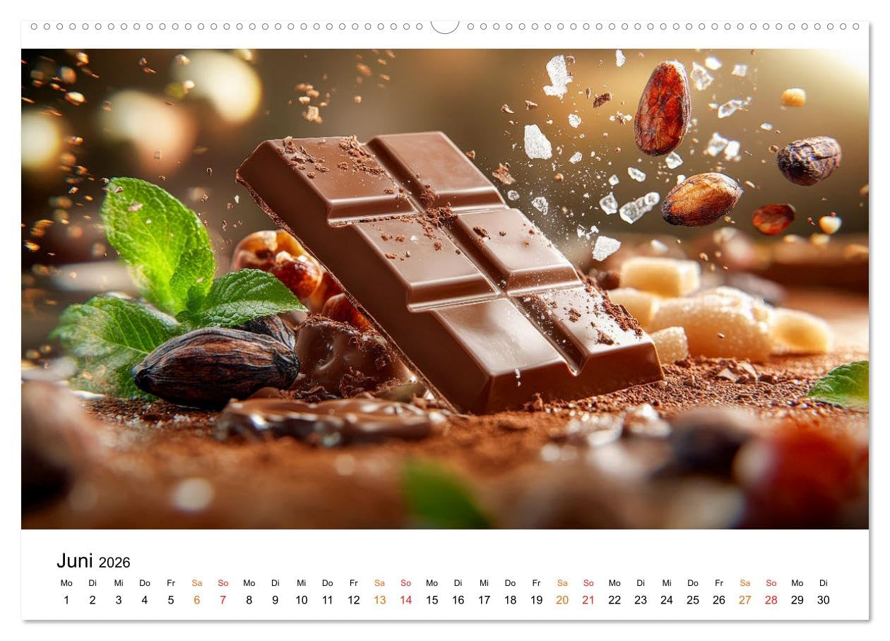 Schätze der Confiserie Kunst (hochwertiger Premium Wandkalender 2026 DIN A2 quer), Kunstdruck in Hochglanz: Die verführerische Welt von Pralinen und Schokolade. (CALVENDO Lifestyle)