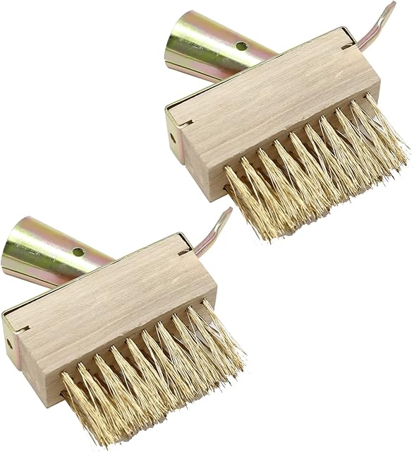 Aynaxcol Weeding Wire Brush, 2PCS Gardening Weeding Tool Weed Brush Head Set for Outdoor Patio, Paving, Sideway, Garden Path and Driveway.