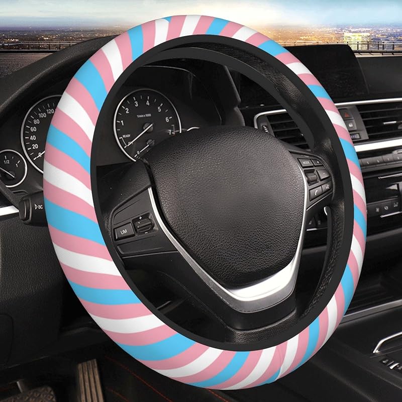 Capa para Volante LGBT Pride em Neoprene com Aro Elástico para Volantes de 36,8 a 39,4 cm YISHOW