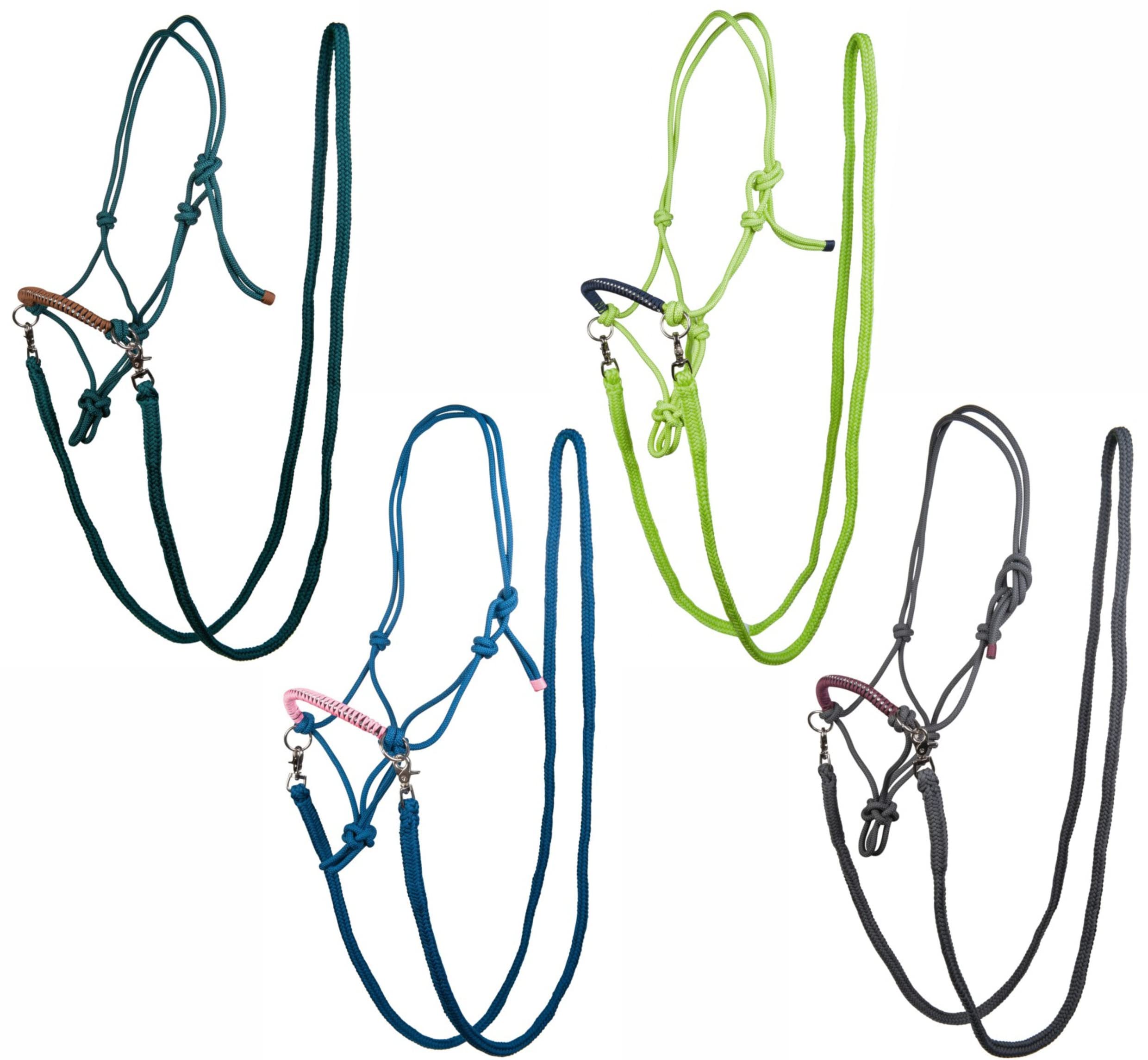 HKM Strass Tack Halters Petrol/Brown Vollblut