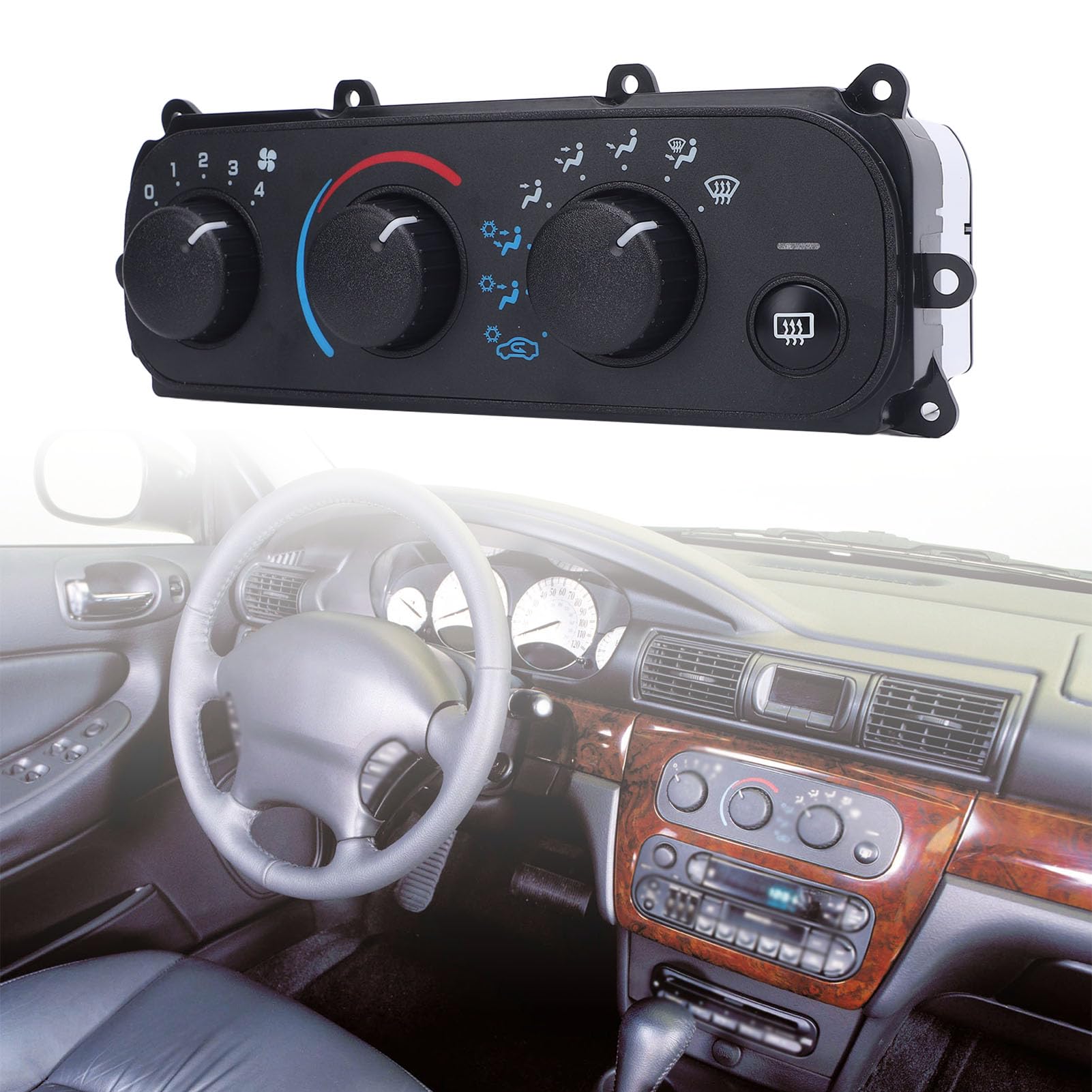 Alomejor Módulo de Control de Climatización HVAC ABS Panel de Control del Calentador de CA El Interruptor 599 149 Restaura la Velocidad del Flujo de Aire y El de Temperatura en la Configuración del
