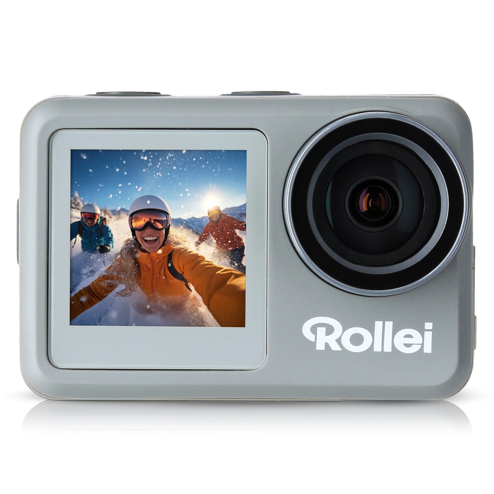Rollei Caméra sous-marine Action Cam 9s Plus I 4K 60 images par seconde avec écran selfie, stabilisation d'image, time lapse, ralenti, fonction boucle, étanche jusqu'à 10 m, 65,5 x 43,8 x 26,5 mm