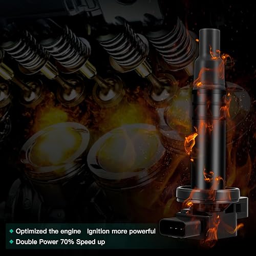 Miniatura 3 de SCITOO Juego de bobinas de encendido de 4 piezas compatibles con Scion xAxB para Toyota EchoPriuspara Prius Cpara Yaris 2000-2019 automóviles aptos