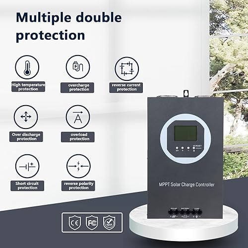 Miniatura 4 de Controlador de carga solar MPPT de 100 amperios 24 V 12 V automático, regulador de panel solar 100 A, potencia de entrada máxima 2500 W, para