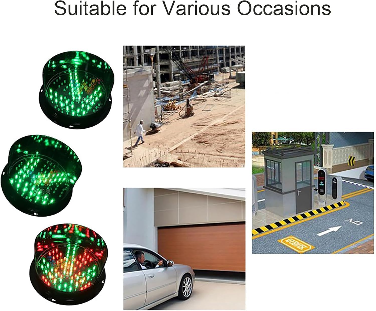 2 in 1 semaforo a Croce Rossa con Freccia Verde semaforo indicatore LED IP65 for Stazione di pedaggio autolavaggio Centro Commerciale parcheggio vialetto(Common Negative Pole12v,2 PCS)