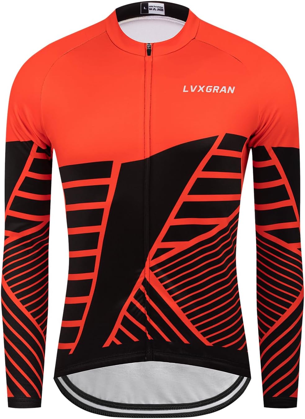Men's Cycling Jersey Winter Thermal Fleece Long Sleeve Bike Shirts Windproof Cycling Jacket with 3 Pockets