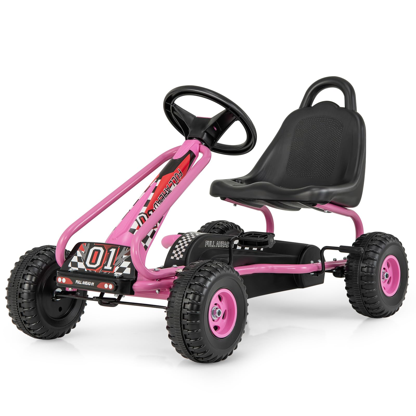 Amazon.com: GLACER Kids Pedal Go Kart, Metal 4 Wheel Off-Road