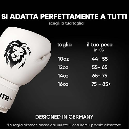 Miniatura 2 de FIGHTR Guantes de boxeo profesionales hechos de cuero genuino  hombres y mujeres  para boxeo, artes marciales mixtas, artes marciales 10, 12, 14, 16