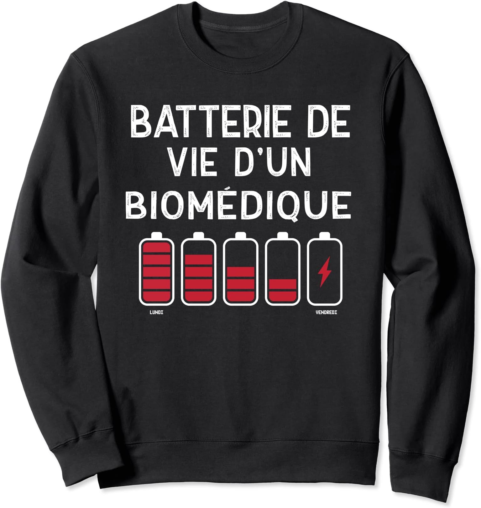 Life Battery Biomedic Funny Biomedic Sweatshirt
