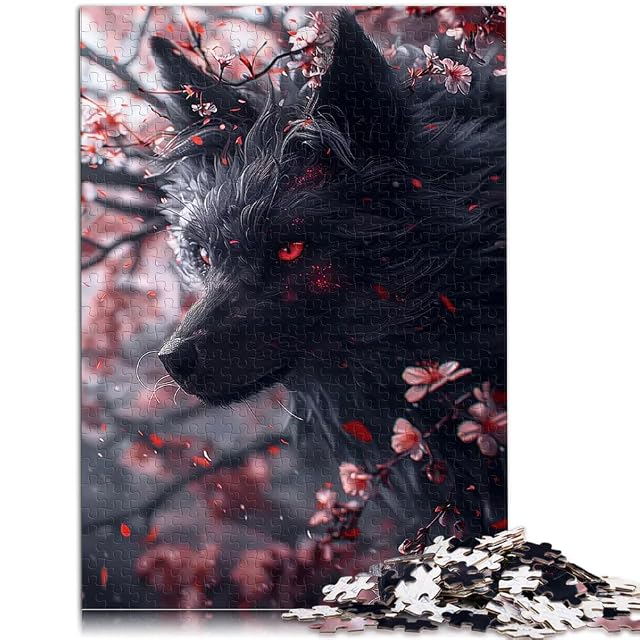 Foto 2 de 6 de Zorro Kitsune Negro japonés Rompecabezas para Adolescentes de 1000 Piezas Entrena tu Cerebro y Tus Manos…