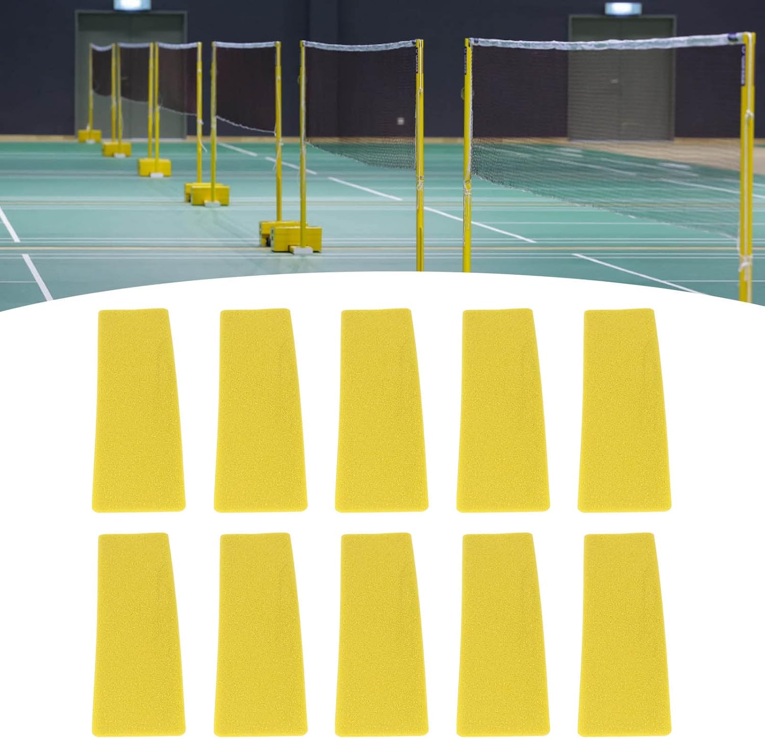 Court Line Marker Kit, Pickleball Court Marker Kit, Court Marker Lines Training Markers Equipment Tennis Court Accessories for Basketball Volleyball Badminton Outdoor Training (Yellow)