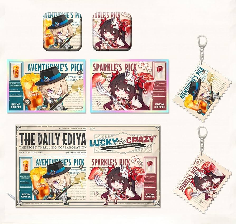 崩壊スターレイル EDIYA コラボ アクリルスタンドセット 韓国