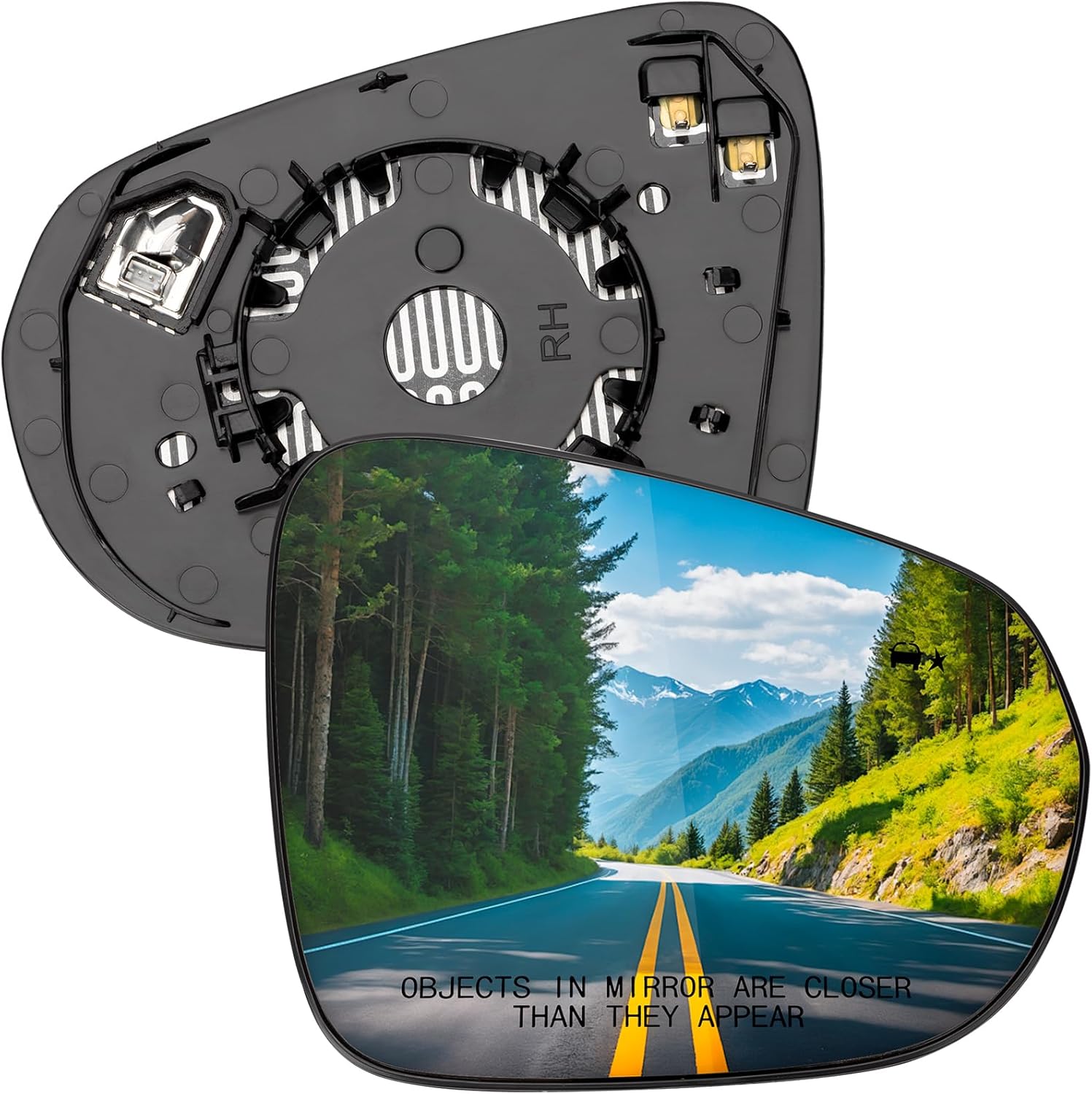 Passenger Side Mirror Replacement for Chevrolet Chevy Trailblazer 2021 2022 2023 2024 2025, Trax 2024 2025 - Right Side Mirror Glass, Rear View Mirrors Glass with Power Heated & Blind Spot