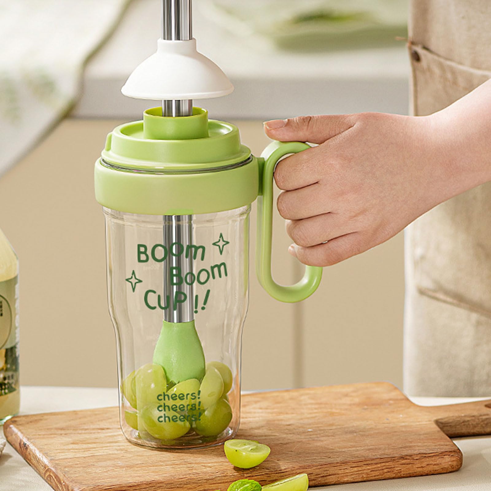 Ensemble de shaker à boissons pratique et portable, tasse de mélange de liquide de fruits, adapté voyages, à la salle de sport et à la cuisine