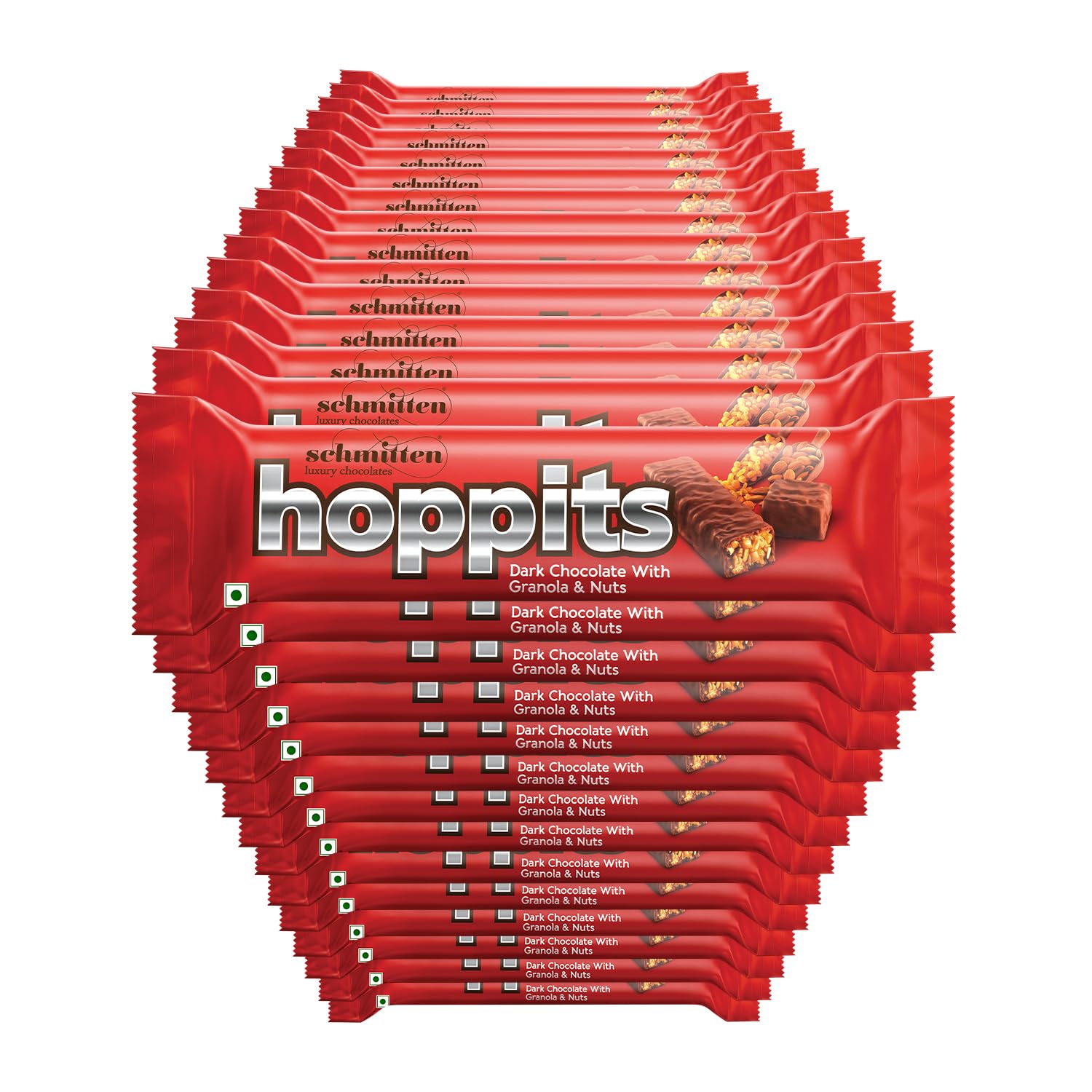 Schmitten Hoppits Granola and Nuts Filled Dark Chocolate Bar, 40g (Pack of 28) (B0DBLXBMW7) Amazon Price History, Amazon Price Tracker