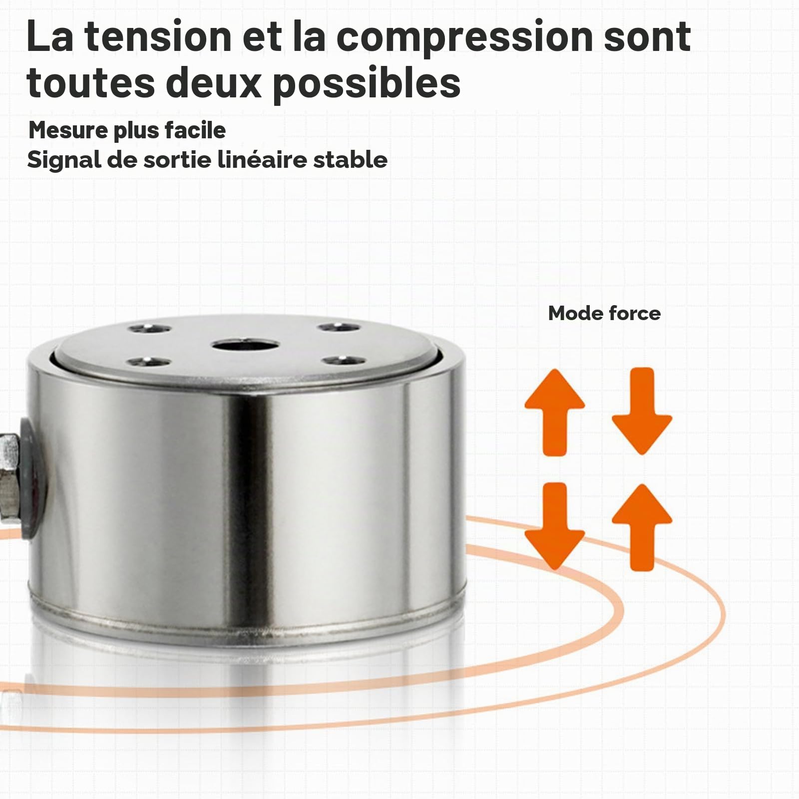 2000kg Capteur De Pesage, Capteur De Cellule De Charge Capteur De Poids Type Colonne, Capteur De Balance De Cellule De Charge Tension Et Compression De Force En Acier Inoxydabl