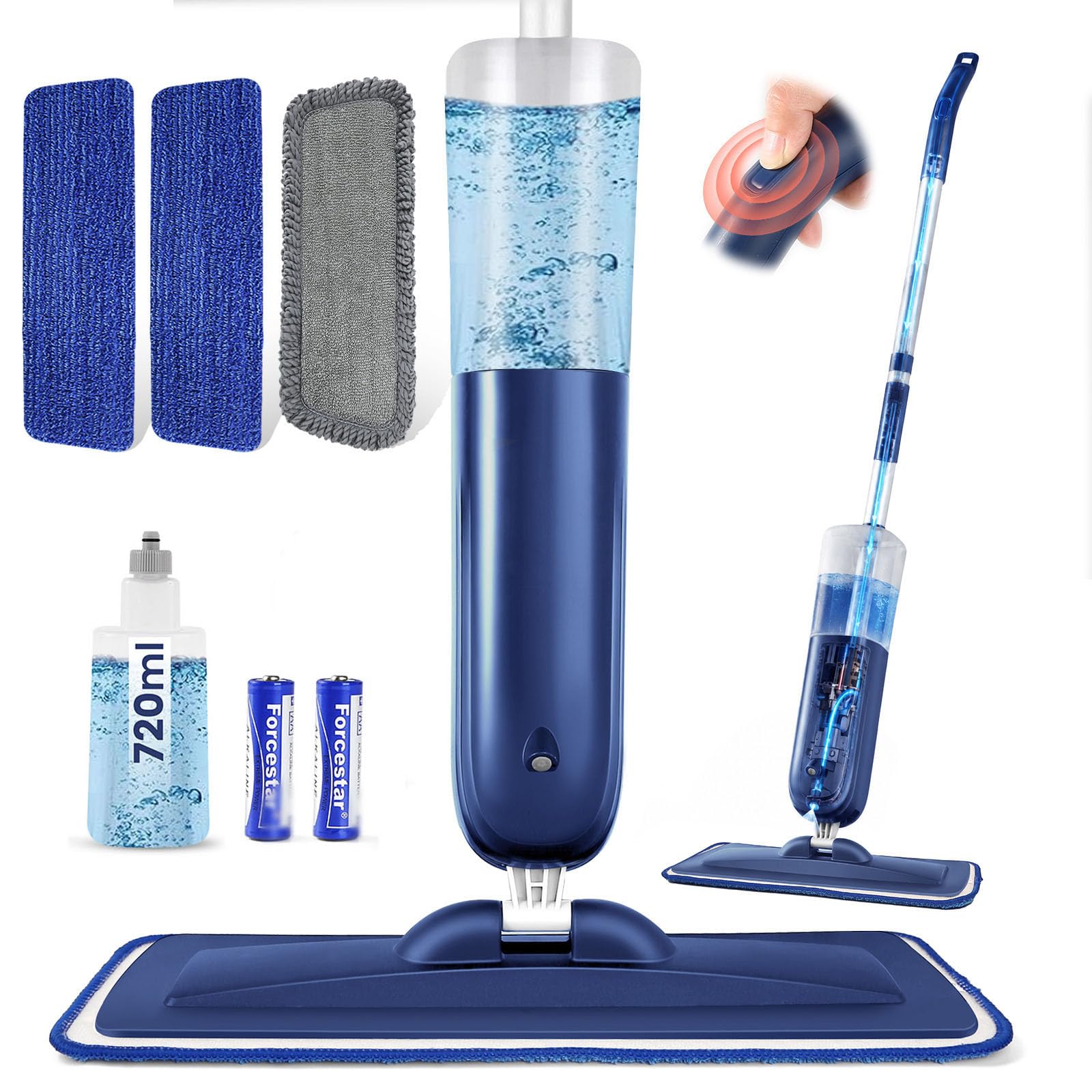 Powered Wet Dry Mop for Kitchen, Wood, Hardwood, Laminate and Tile