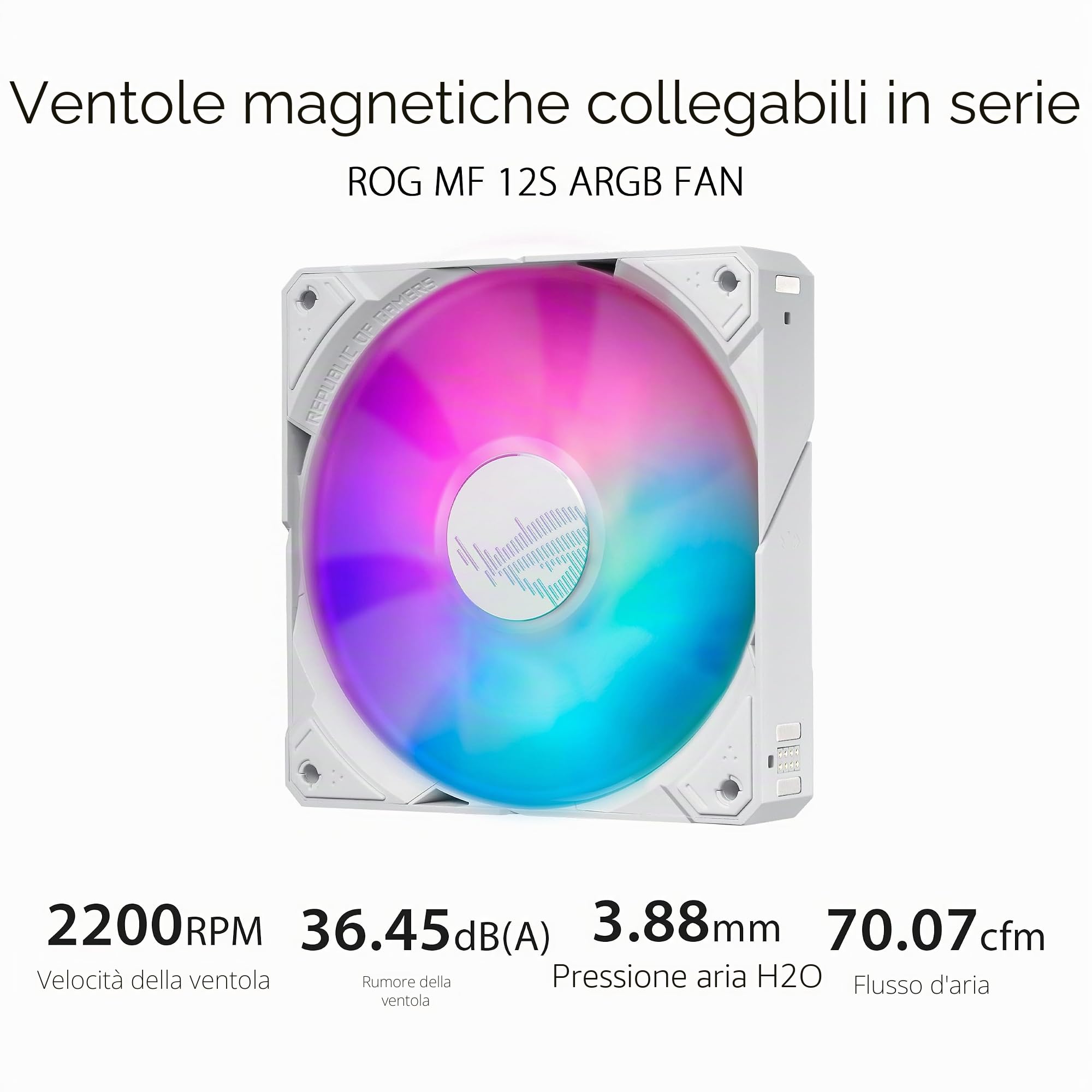 ASUS ROG Ryujin III 360 ARGB Dispositivo di raffreddamento a liquido all-in-one, Cooler CPU con LCD 3.5", Pompa Asetek di 8a generazione, Ventole del radiatore ROG ARGB da 120 mm, Daisy Chain, Bianco