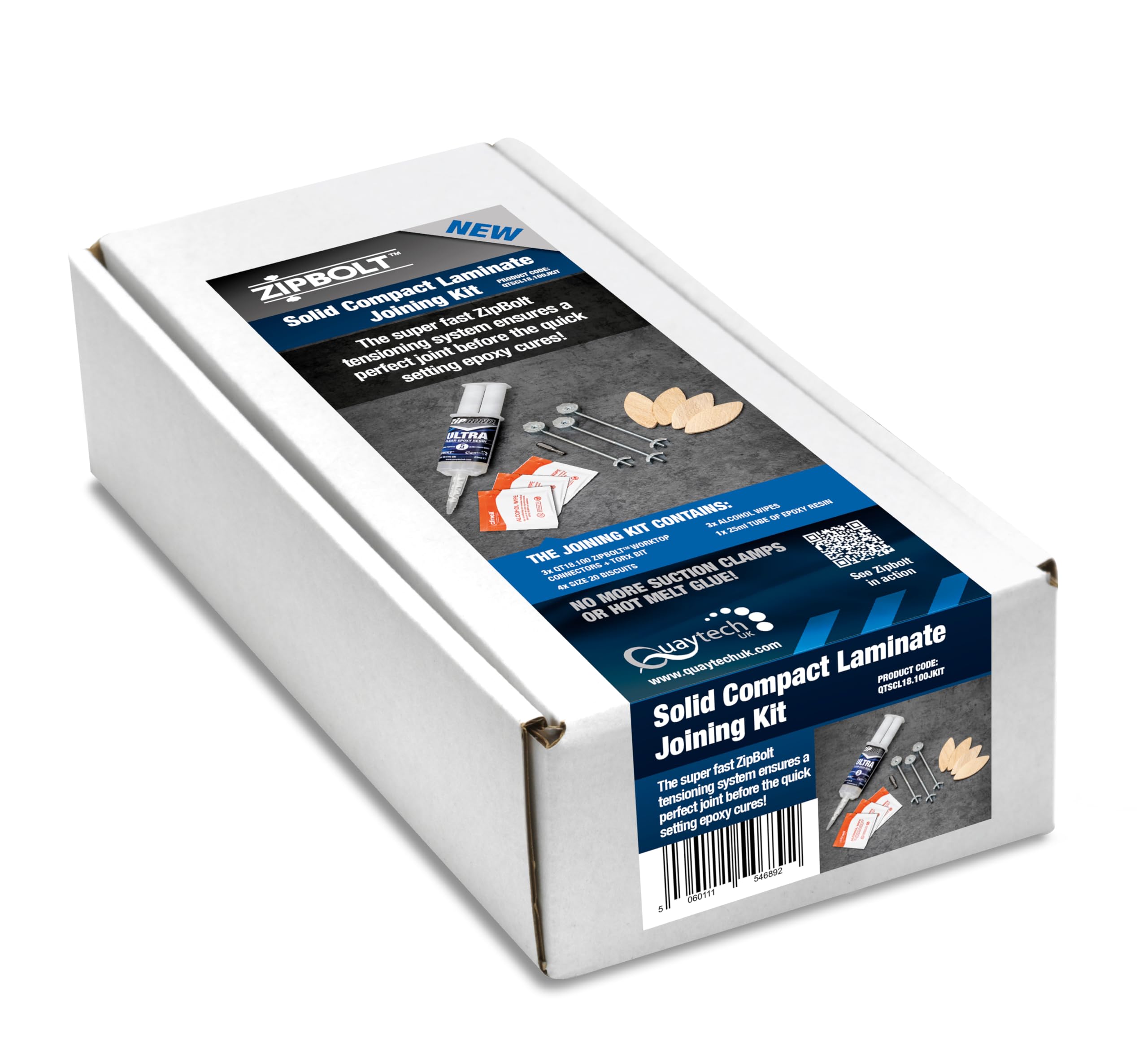 Zipbolt Ultra Solid Compact Laminate Joining Kit, Clear Epoxy Resin - Image 2