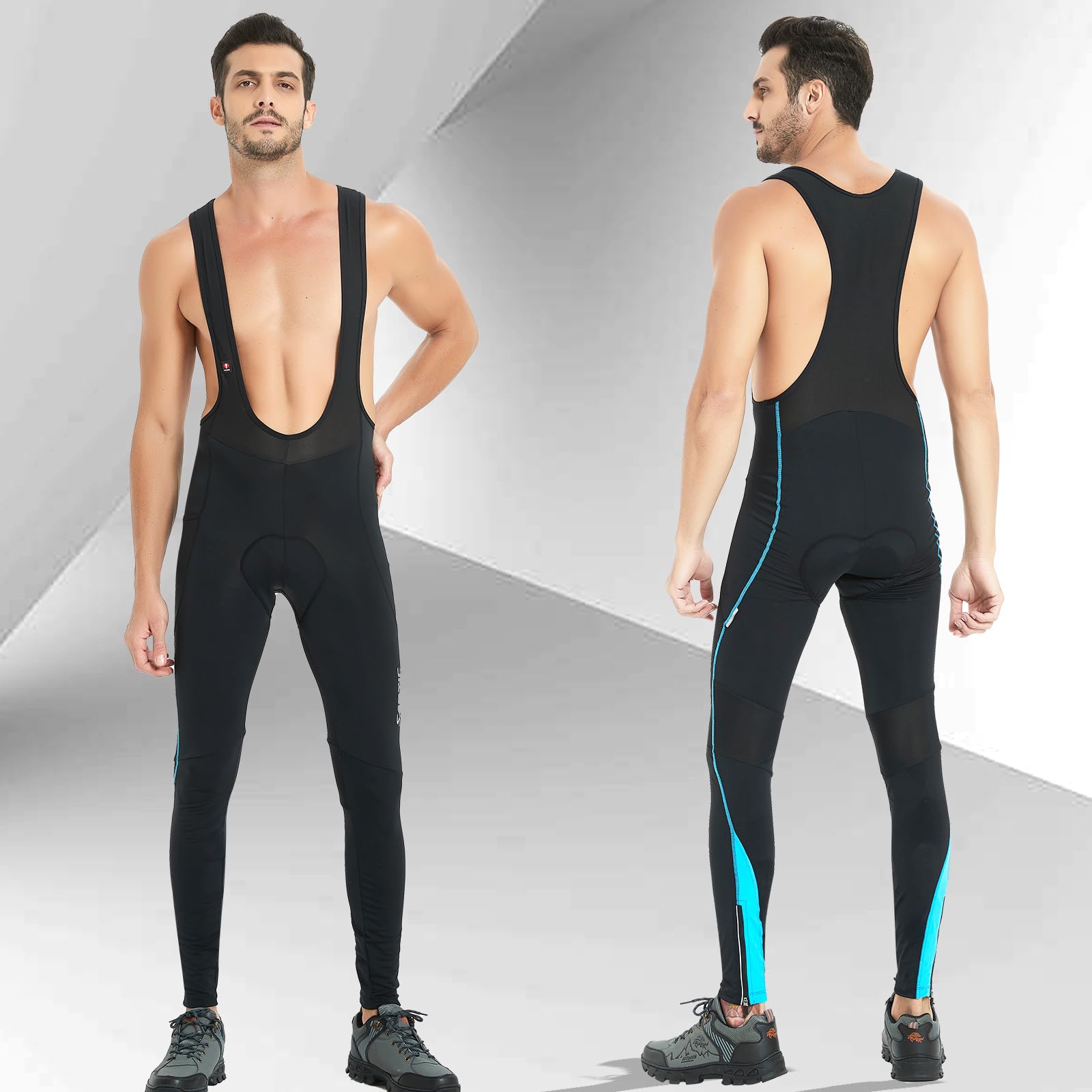 Santic Cuissard Cycliste Homme Longue Pantalon Velo Rembourré Cuissard VTT
