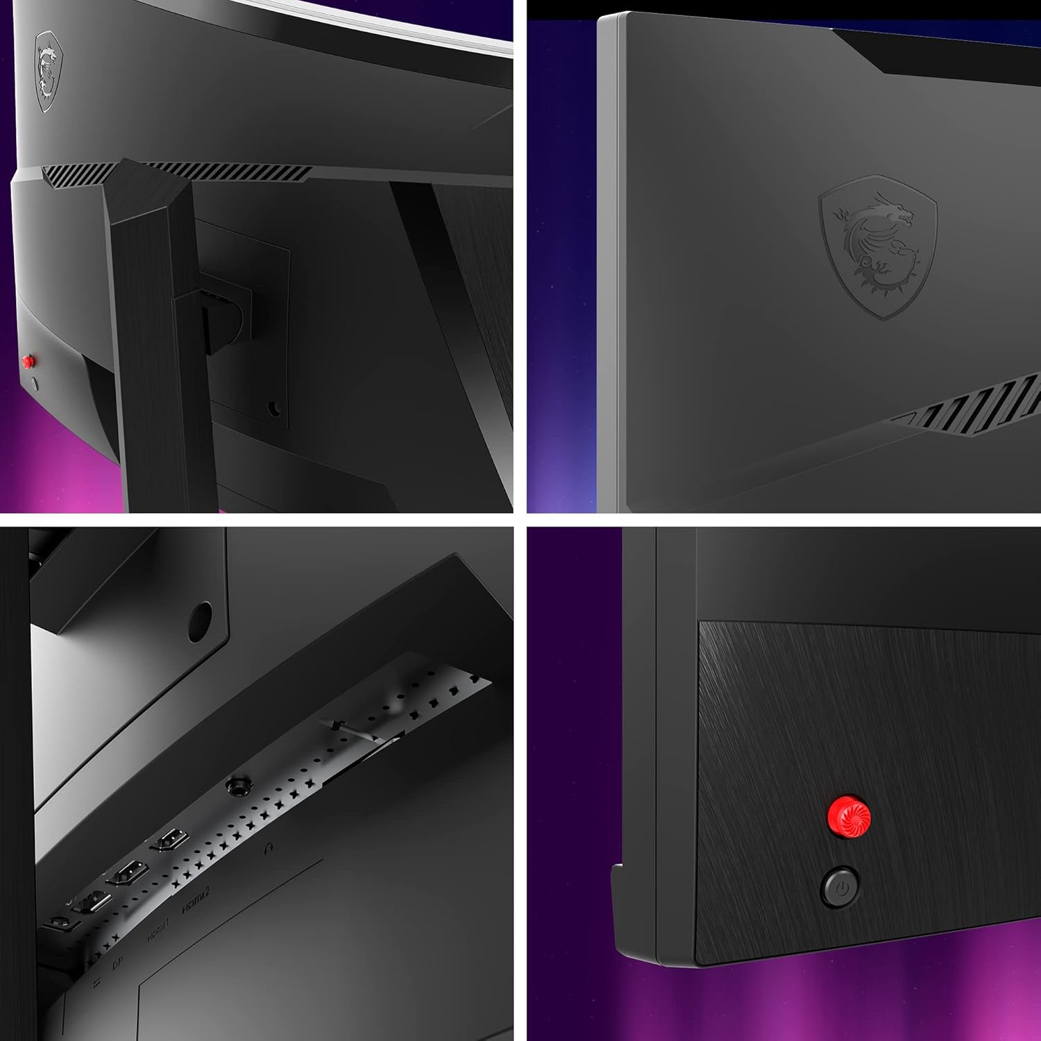 MSI G272CQP - Monitor curvo da gaming - 27, 16:9 WQHD (2560 x 1440), 2K, VA, 170Hz, 1ms, 1000R, FreeSync Premium, HDR, DisplayPort, HDMI, ampia gamma di colori, anti-sfarfallio, meno luce blu, nero MSI G272CQP - Monitor curvo da gaming - 27, 16:9 WQHD (2560 x 1440), 2K, VA, 170Hz, 1ms, 1000R, FreeSync Premium, HDR, DisplayPort, HDMI, ampia gamma di colori, anti-sfarfallio, meno luce blu, nero