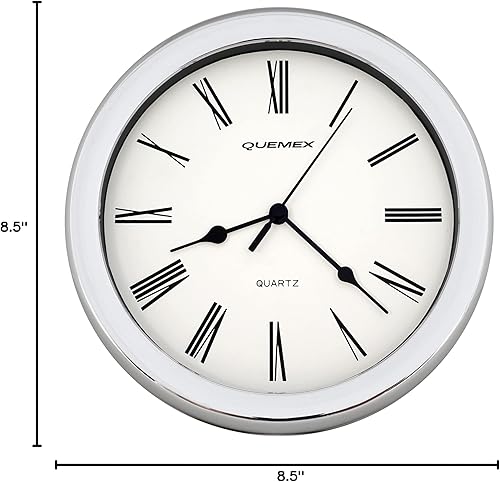 Miniatura 6 de JUSTIME Reloj de pared decorativo de plástico moderno y único de 8.5 pulgadas, resistente al agua, especial para espacios pequeños, oficina, barcos,