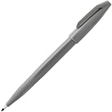 Pentel Sign Pen Fiber-Tipped Pen, Gray Ink, Box of 12 (S520-N) – view 2