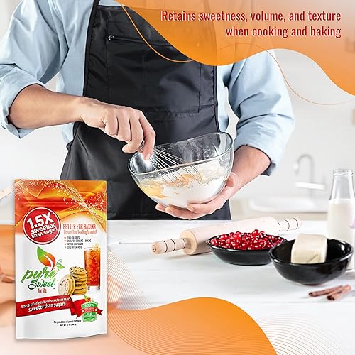 Miniatura 4 de Pure Sweet for Life Edulcorante sin calorías 12 onzas  Reemplazo natural sin azúcar en carbohidratos para cocinar y hornear