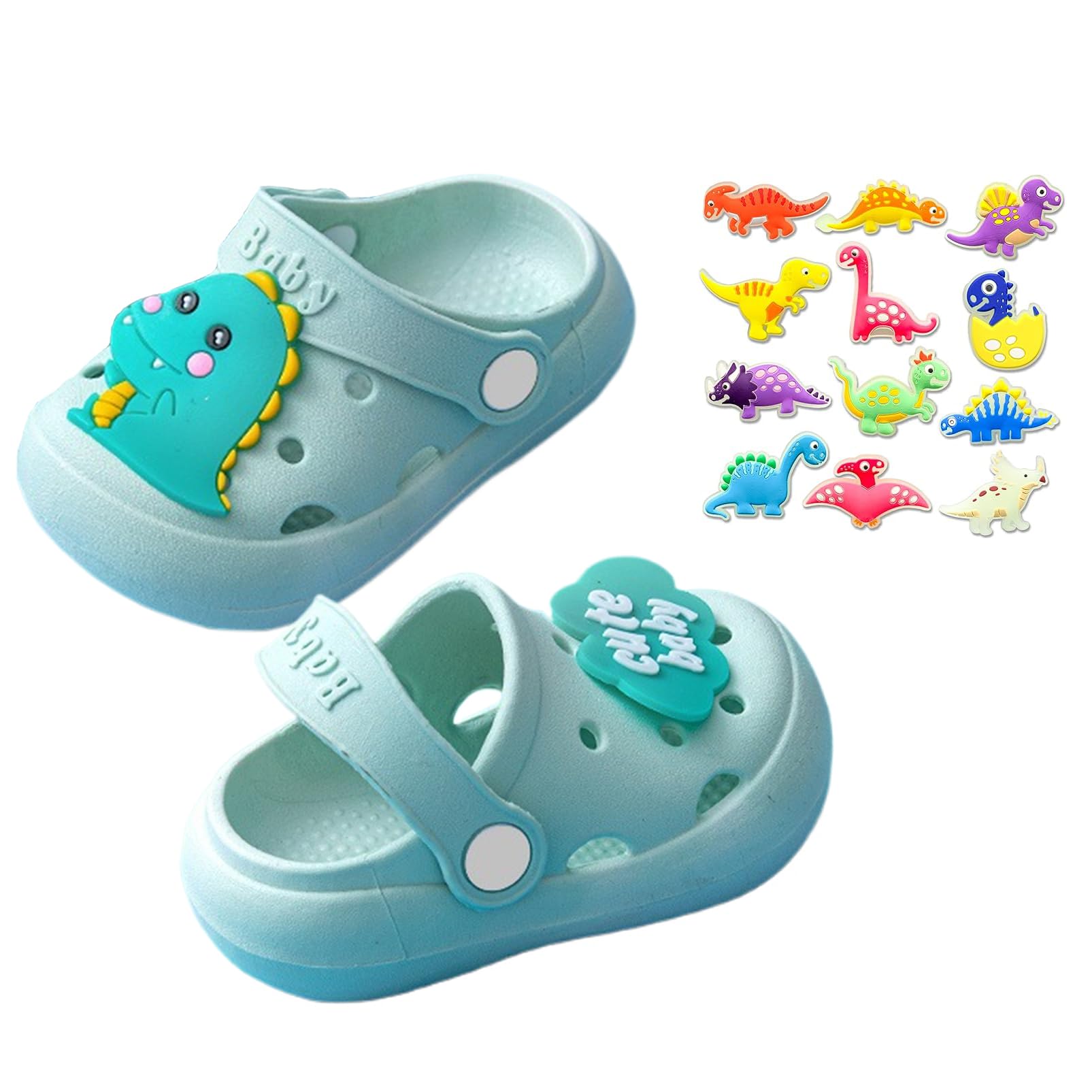 Adornos de Zapatos 12 Piezas Unisex Verano Chanclas Antideslizante Zapatos de Baño Playa Piscina