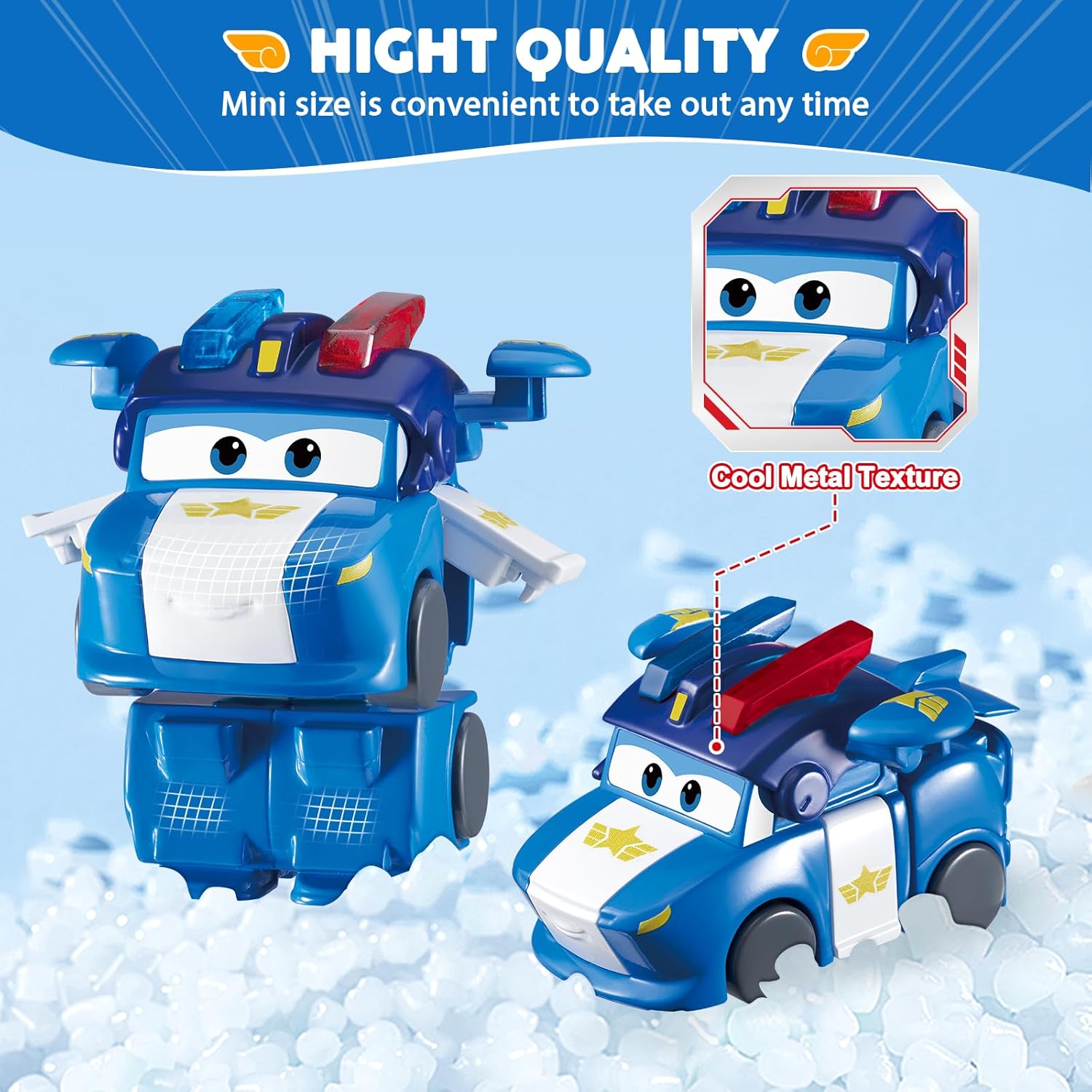 Super Wings Transformable Toys, 2 in Lucie Robot Transforming Action Figures, 2-in-1 Mode Robot for Boys Girls 4-6 6-8, Fun Plane Toys for Boys Toddlers Kids Age 3 4 5 6 7 8