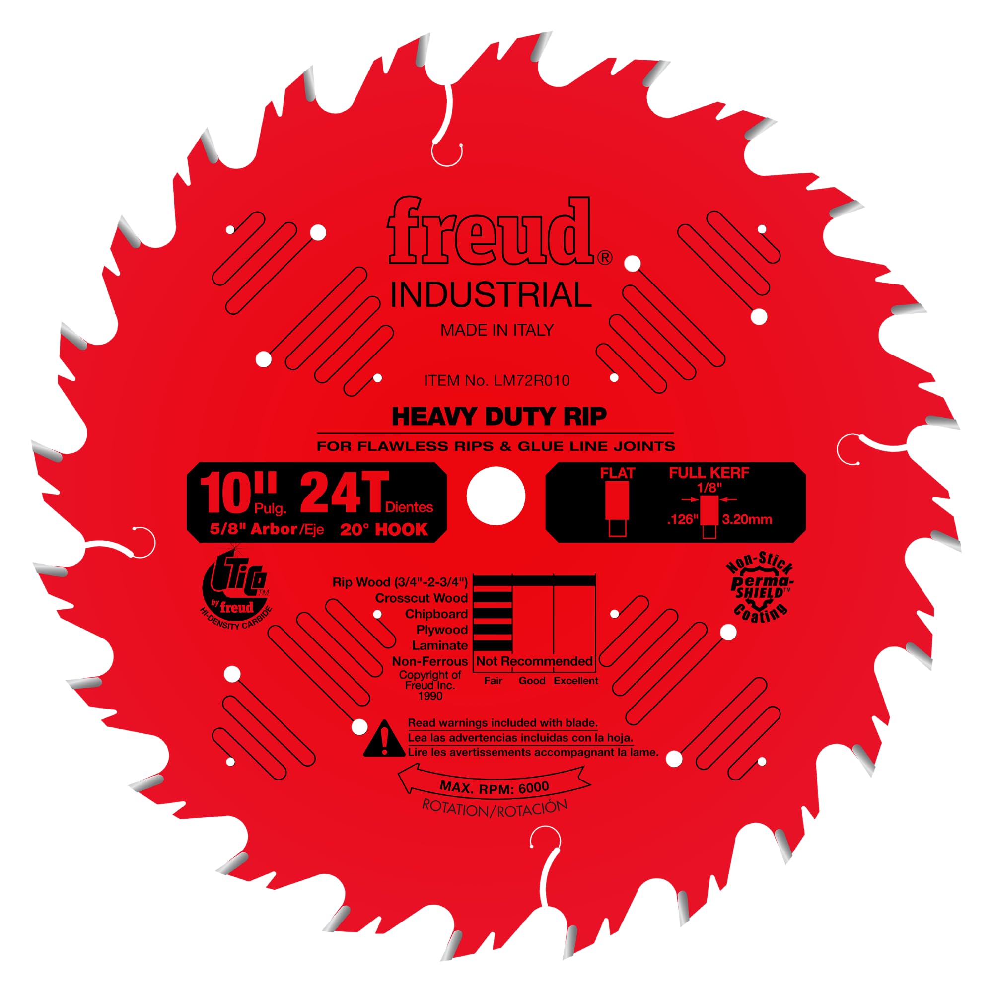 Freud America LM72R010: 10" Heavy-Duty Rip Blade