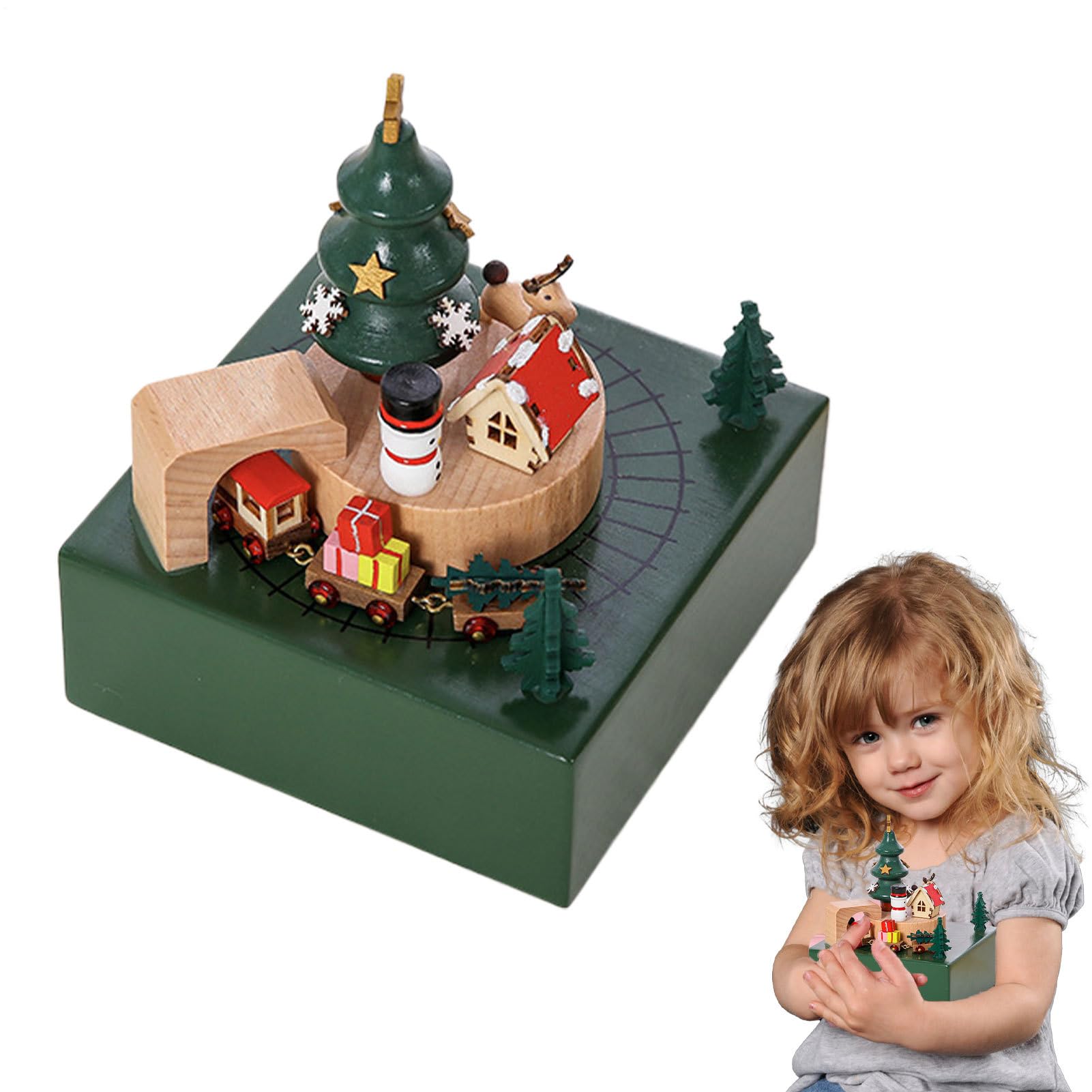 Carillon Natale Natale Carillon Carillon Carillon Magnetico in Legno per | Artigianato, Carillon Leggero da Collezione e per Interni con Mobile per Gli Amanti della Famiglia