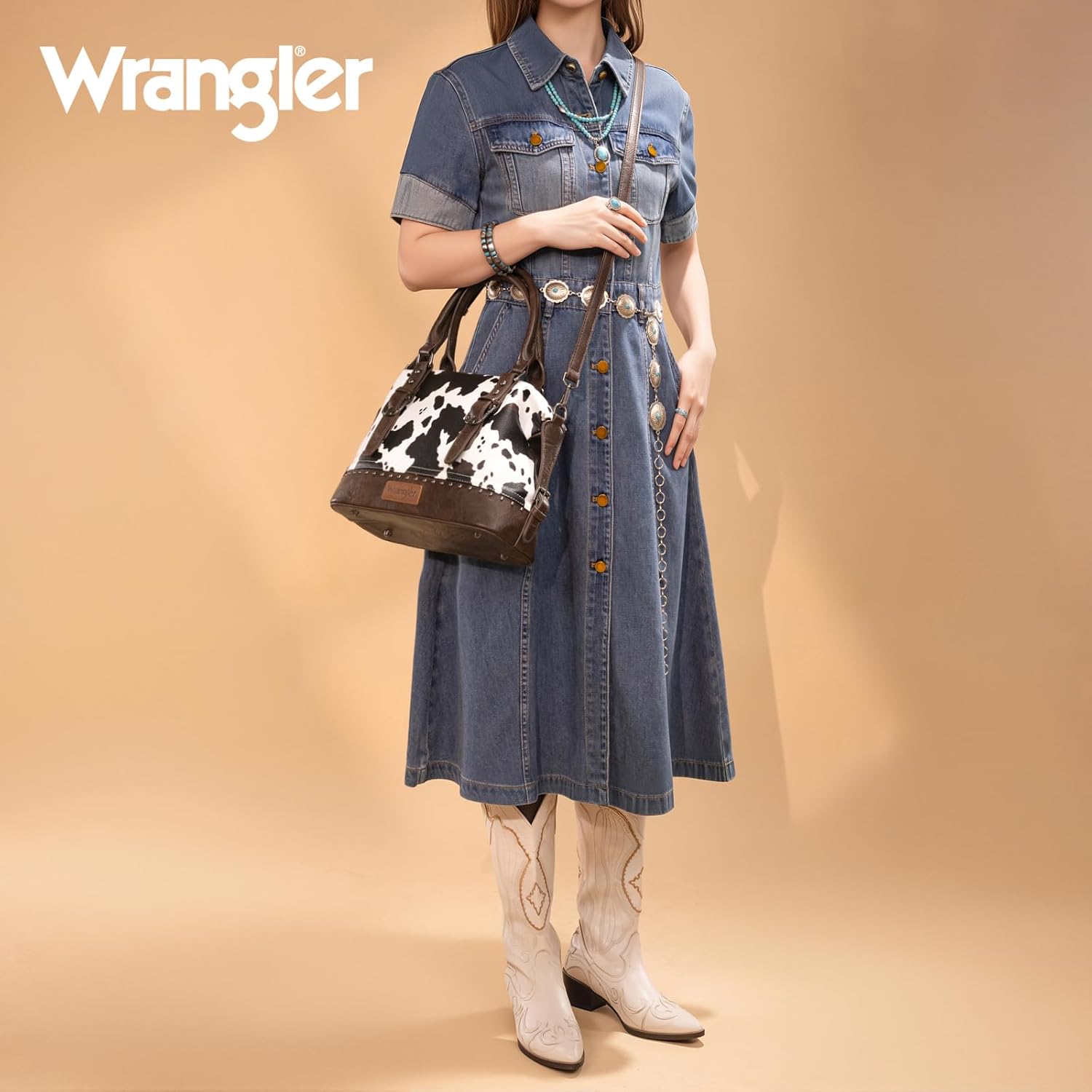 Wrangler Doctor Bag Top Handle Purse Hobo Shoulder Barrel Satchel Handbags for Women - Image 2