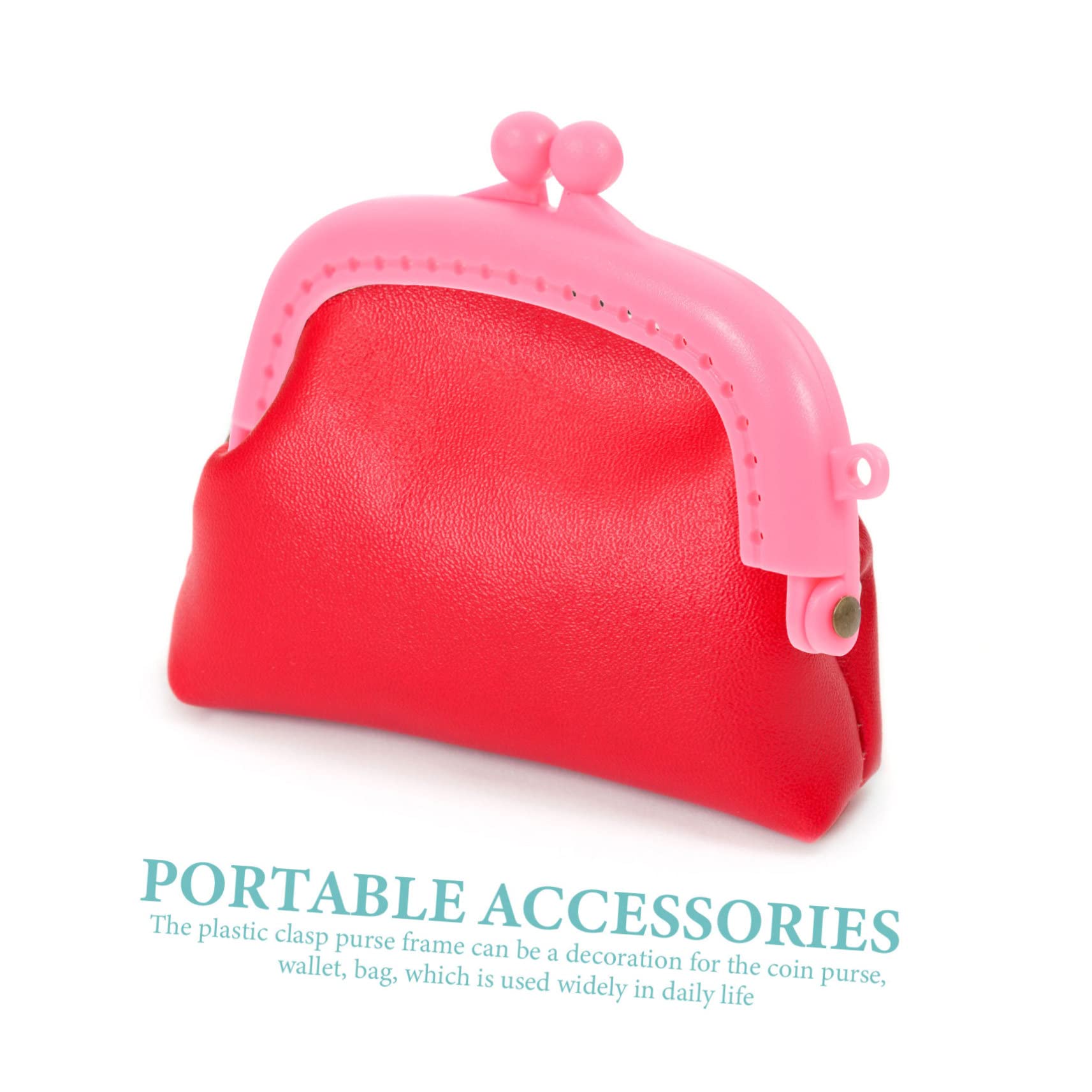 Marcos De Bolsa De Plástico Coloridos Para Bricolaje De Clasp Para Monederos Accesorios De Manualidades 5 Piezas X 4