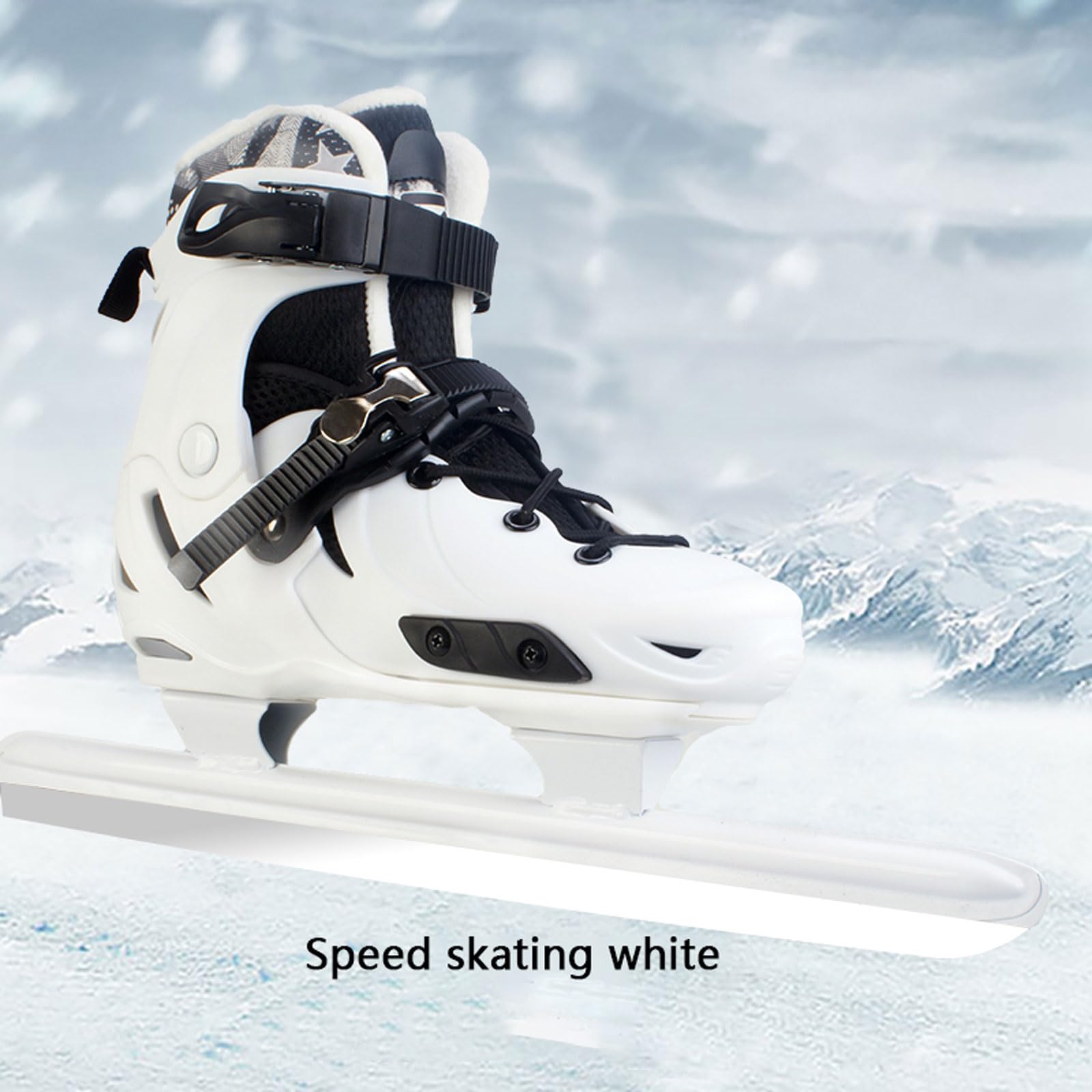 Patines De Hielo,Patines de Hielo Profesionales para Adultos,Ajustable 4 rangos de Tallas,de Bloqueo Push-Lock,Adecuado para Pistas de Patinaje sobre Hielo y Exteriores.