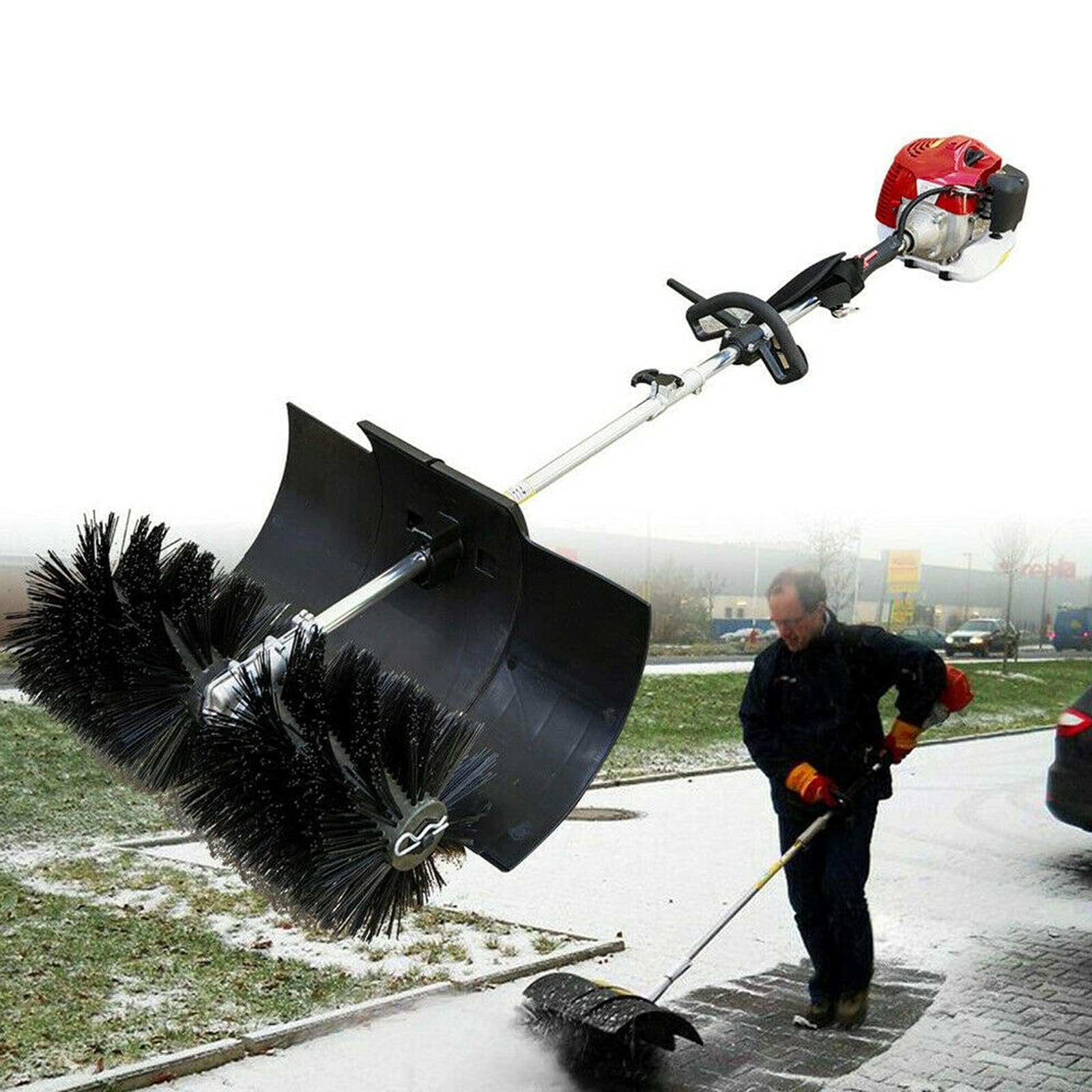 Ręczny Elektryczny Pług Do Odśnieżania, 2,3 Km Power Sweeper, Szczotka Do Sztucznej Trawy I Trawy, Silnik Epa Do Odśnieżania Podjazdów